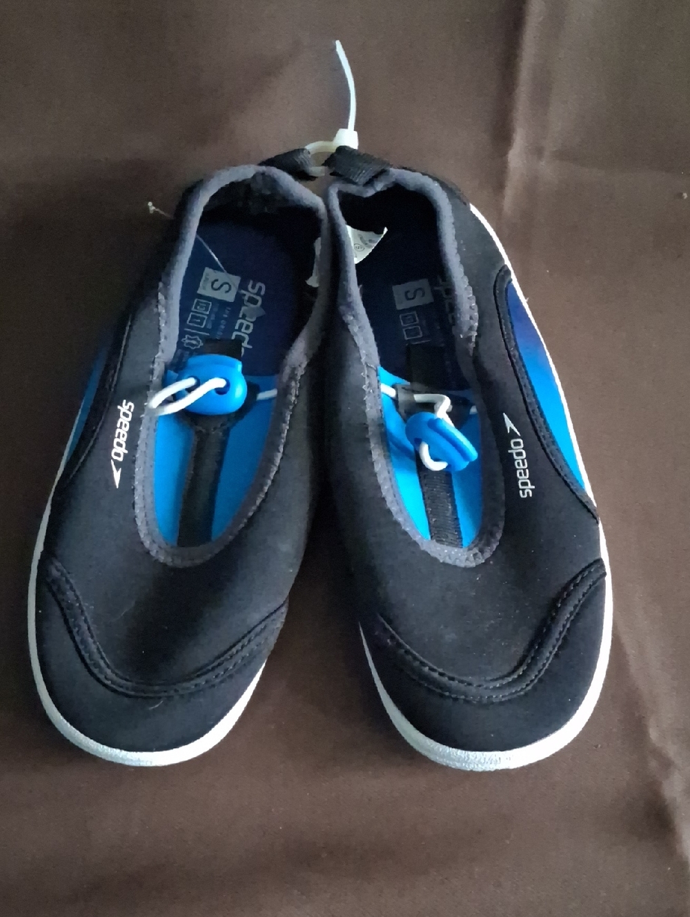 Speedo Black and Blue Slip-On Water Socks